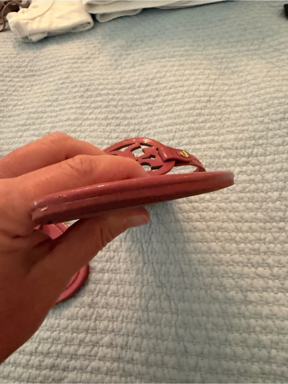 Tory Burch Coral Logo Thong Sandals